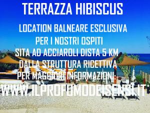 a poster for a beach with a list of attractions at Il Profumo dei Sensi in Pollica