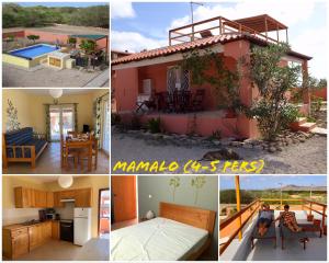 a collage of pictures of a house at A Caminhada in Morro