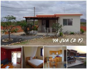 a collage of three pictures of a house at A Caminhada in Morro