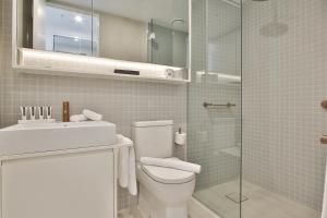 Koupelna v ubytování Domi Serviced Apartments