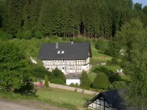 Letecký snímek ubytování Haus Wald-Eck