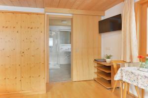 Televízia a/alebo spoločenská miestnosť v ubytovaní Pension Haus Romy