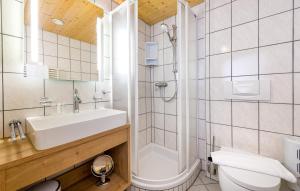 Phòng tắm tại Landhaus Moosbrugger