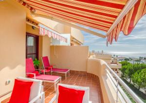 Balkón nebo terasa v ubytování Nuestra Cala Azul - 1 Bedroom apartment in La Cala de Mijas - Sea view - South-west oriented
