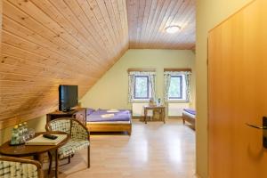 Rúm í herbergi á Hotel Perla Jizery