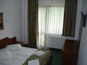 Ένα ή περισσότερα κρεβάτια σε δωμάτιο στο Panorama Hotel