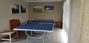 a ping pong table in a room with a ping pong ball at Villa Vue in Kleinbaai
