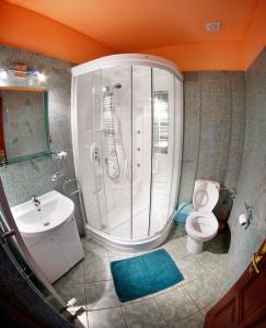 Koupelna v ubytování Penzion Plesnivec