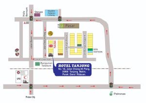 a map of the hotel kangaroo at Hotel Tanjong in Tanjung Malim