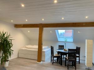 Postel nebo postele na pokoji v ubytování Ferienwohnung Jauß