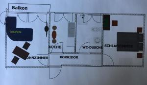 Půdorys ubytování Ferienwohnung in Bern