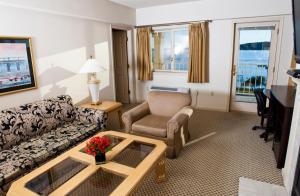 Istumisnurk majutusasutuses Bella Vista Suites Lake Geneva
