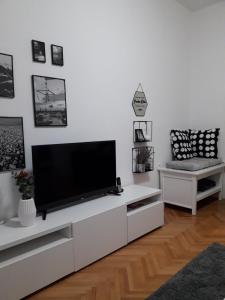 Televízia a/alebo spoločenská miestnosť v ubytovaní La Madre