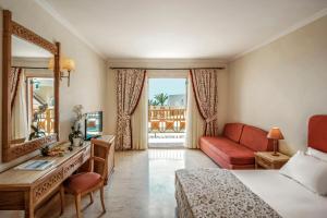 A seating area at Mitsis Family Village