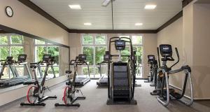 Das Fitnesscenter und/oder die Fitnesseinrichtungen in der Unterkunft Victor's Residenz-Hotel Teistungenburg