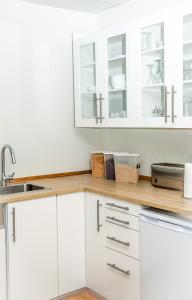 A kitchen or kitchenette at B&B Guesthouse - Bed and Breakfast Keflavik Centre