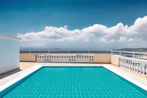 The swimming pool at or close to Mitsis Family Village