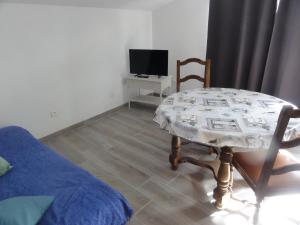 TV a/nebo společenská místnost v ubytování Gite le bagnol un coin de paradis