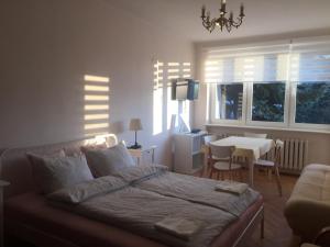 Posteľ alebo postele v izbe v ubytovaní Apartamenty Przy Plaży Gdynia Orłowo