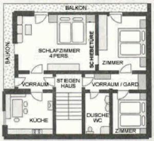 Plán poschodí v ubytovaní Ferienwohnung Lederle Maria-Luise