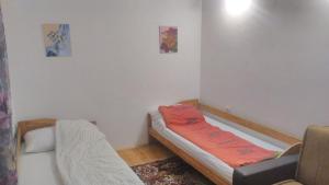 a small room with two beds and a couch at Apartment Mehi in Pazarić