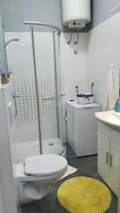 Kylpyhuone majoituspaikassa Holiday home Blue door in Pula