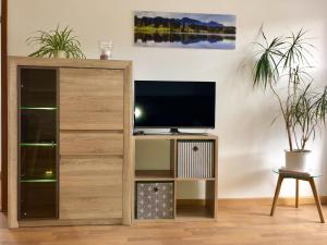 TV a/nebo společenská místnost v ubytování Gästehaus Seeklause