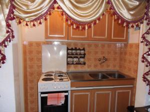 a kitchen with a stove and a sink at Accordeon in Visoko
