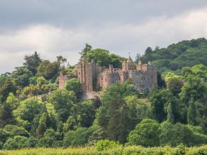 an old castle on top of a hill at Little Dragons in Dunster
