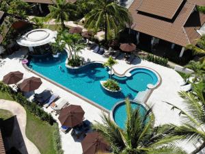 an overhead view of a pool at a resort at BLU PINE Villa & Pool Access - SHA Plus in Kata Beach
