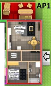Půdorys ubytování APARTMÁNY POD SJEZDOVKOU