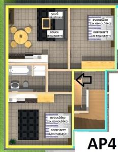Půdorys ubytování APARTMÁNY POD SJEZDOVKOU