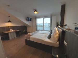 Postel nebo postele na pokoji v ubytování Appartment Vermietung Lütje