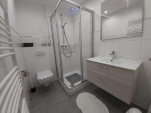 Koupelna v ubytování Appartment Vermietung Lütje