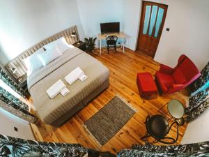 Posteľ alebo postele v izbe v ubytovaní Apartamenty w Wieży