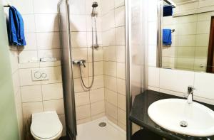 Vonios kambarys apgyvendinimo įstaigoje Hotel Alpha