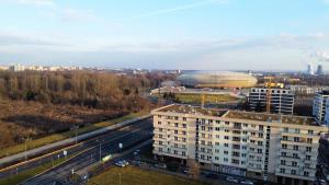 Výhľad na mesto Krakov alebo výhľad na mesto priamo z apartmánu