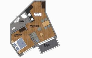 Půdorys ubytování A Casa Elements