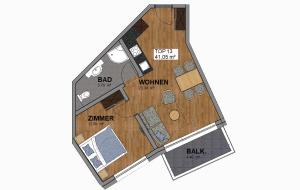 Půdorys ubytování A Casa Elements