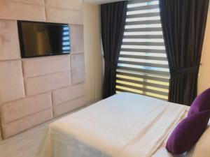 Телевизор и/или развлекательный центр в Karia Plus City Apartments
