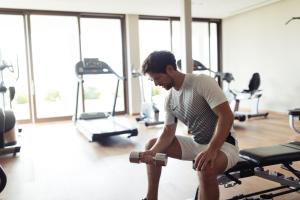 Fitness centrum a/nebo fitness zařízení v ubytování Giardino Marling