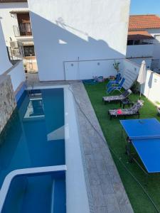 an overhead view of a swimming pool on a building at villa verónica in Arriate