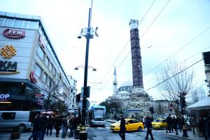 Nespecifikovaný výhled na destinaci Istanbul nebo výhled na město při pohledu z hotelu