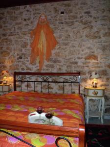 Кровать или кровати в номере Mountain Ηouse in Arcadia