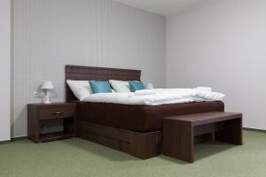 מיטה או מיטות בחדר ב-Villa Cafe