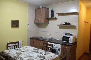 Kuchyň nebo kuchyňský kout v ubytování Hostal Maury