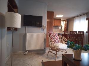 TV a/nebo společenská místnost v ubytování Plateia Apartments (Xara)