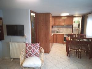 Kuchyň nebo kuchyňský kout v ubytování Plateia Apartments (Xara)