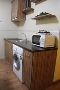 Kuchyň nebo kuchyňský kout v ubytování Hostal Maury