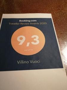 サバウディアにあるVillino Vuociの番号記載のカード